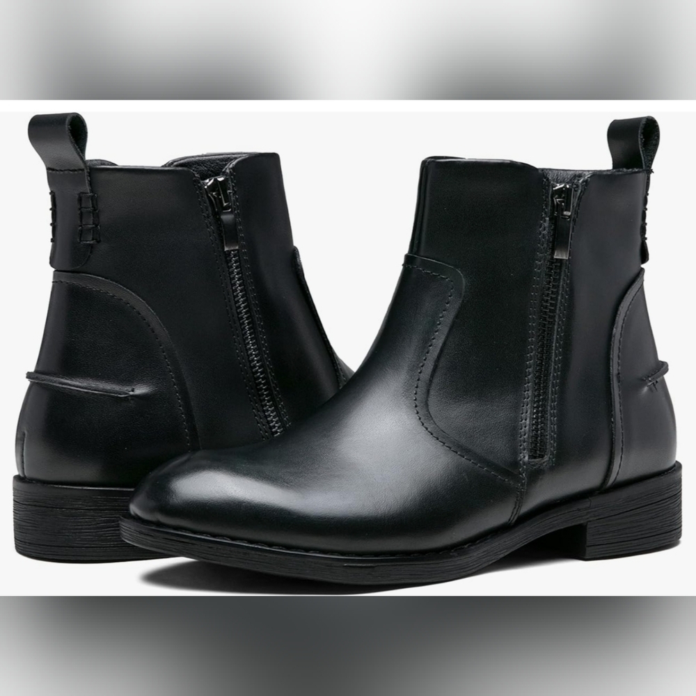 Jeossy Womens Black Premium leather booties Neutral Jods Ankle Sz.8.5